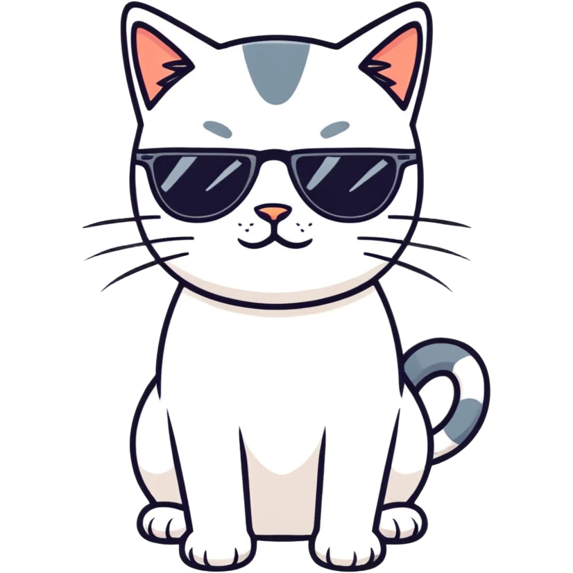 Cat with sunglasses emoji