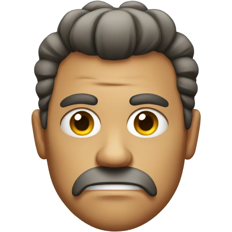 angry man with bun emoji