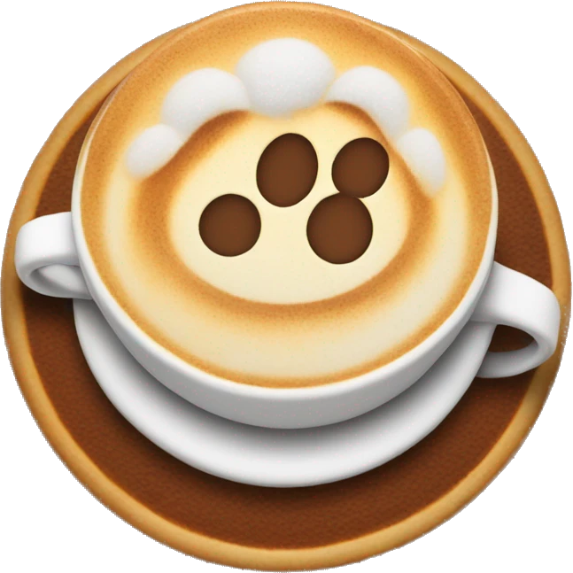 Cappuccino with turkey design in foam emoji