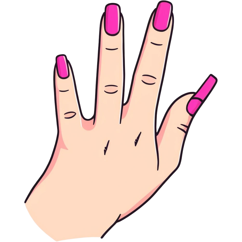Pink Manicure brown hand  emoji