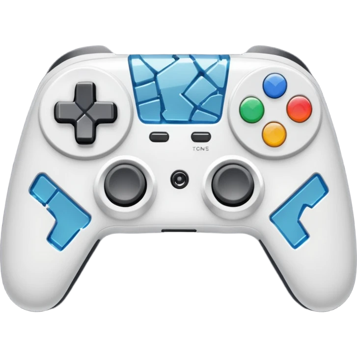 white game controller shattered emoji