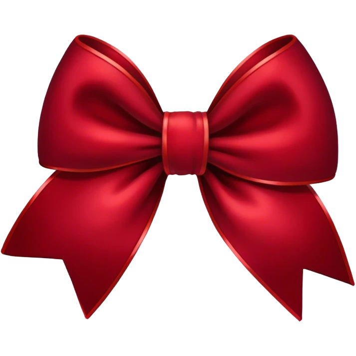 Dark velvet red bow emoji