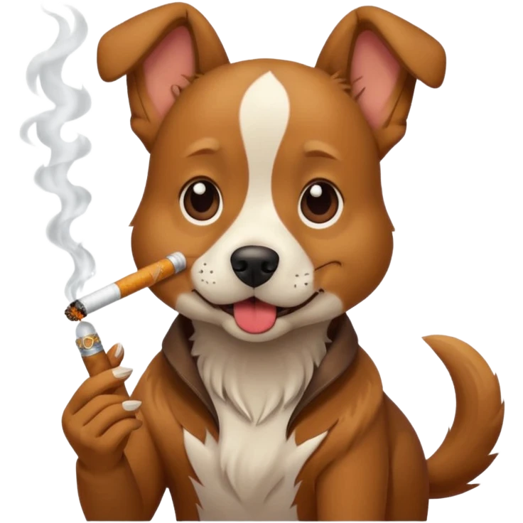 Un chien qui fume emoji