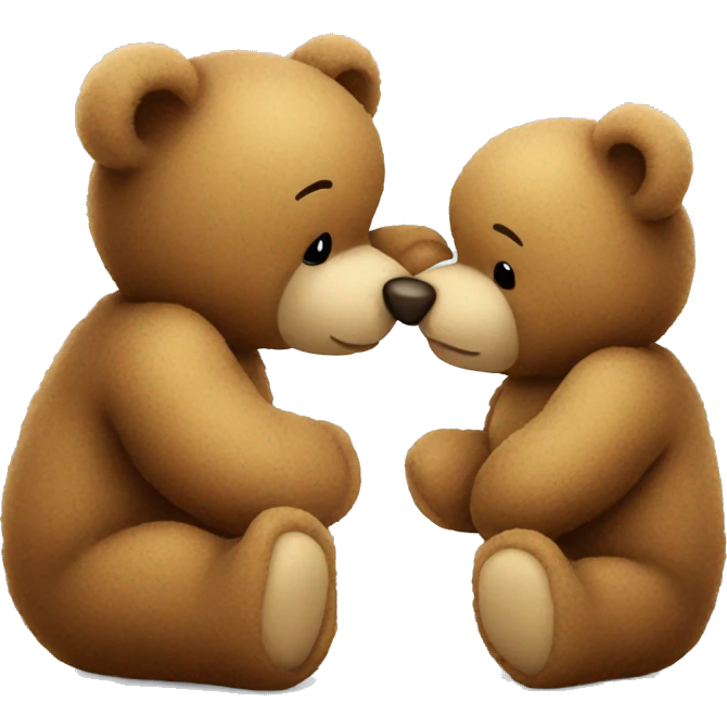 teddy bear kissing another teddy bear emoji