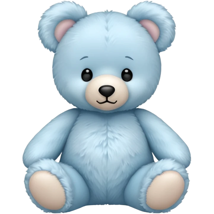 Pastel blue teddy bear toy emoji