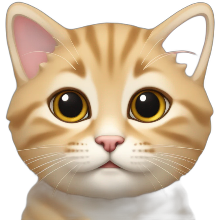 Chaton mignon émeut des traits en forme de M sur son front  emoji
