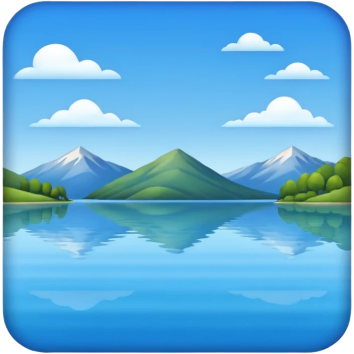 Emoji of lake in Apple style emoji