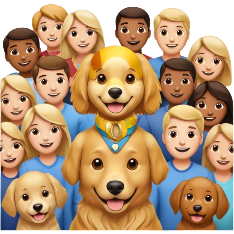 Dog who has lots of humans emoji