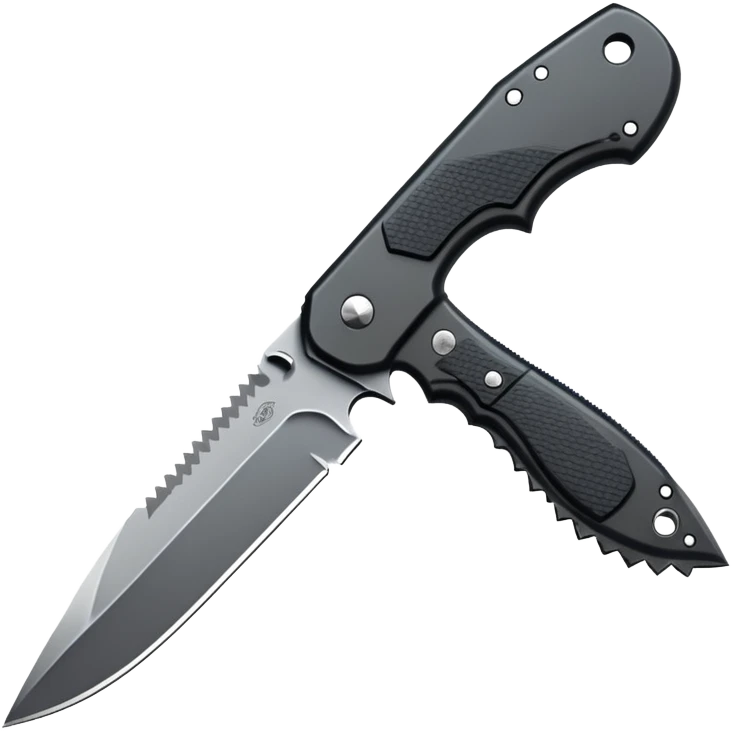 tactical knife with serrated edge emoji