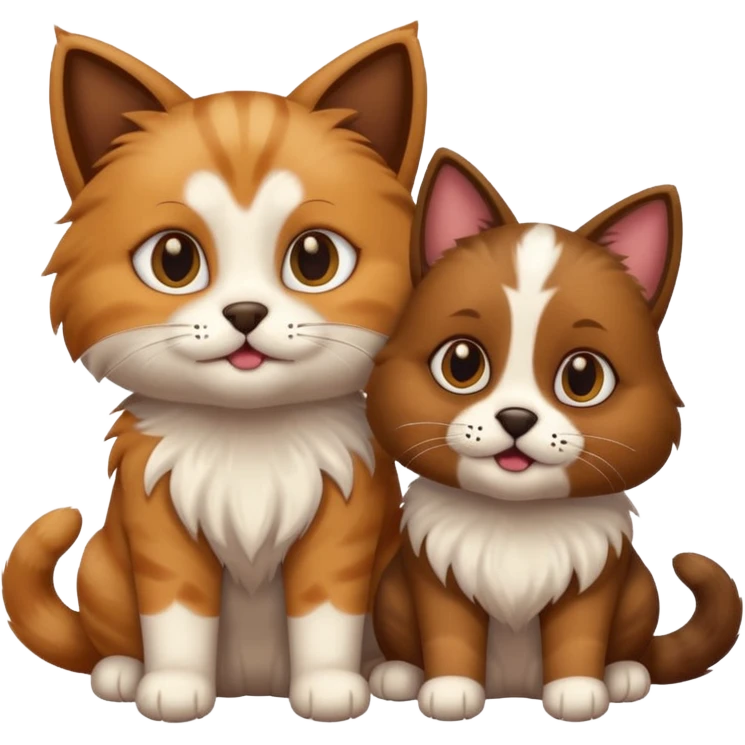 Cat and dog emoji