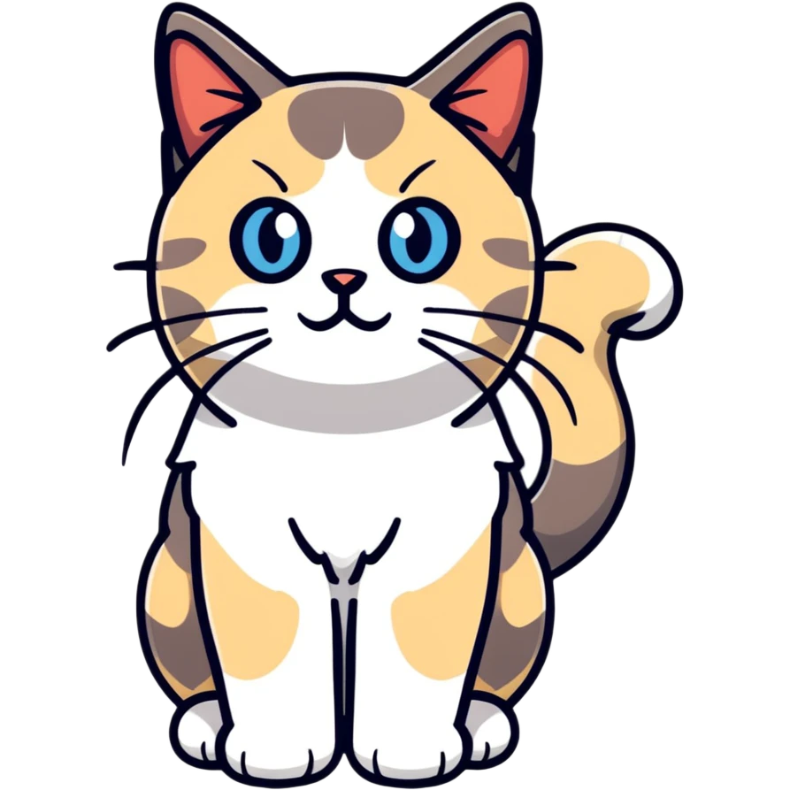 bicolor ragdoll cat face emoji