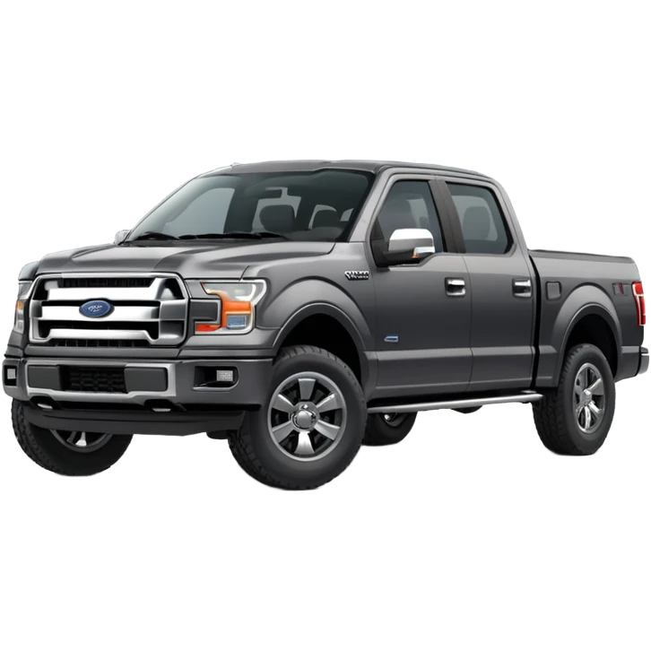 Dark Grey Ford F150 crew cab emoji