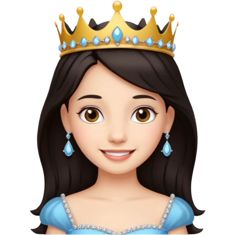 young princess dark hair emoji