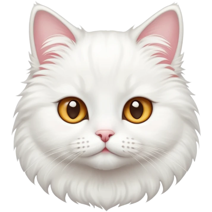 A cute withe cat emoji
