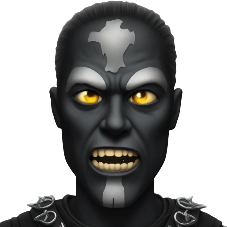 black metal face emoji