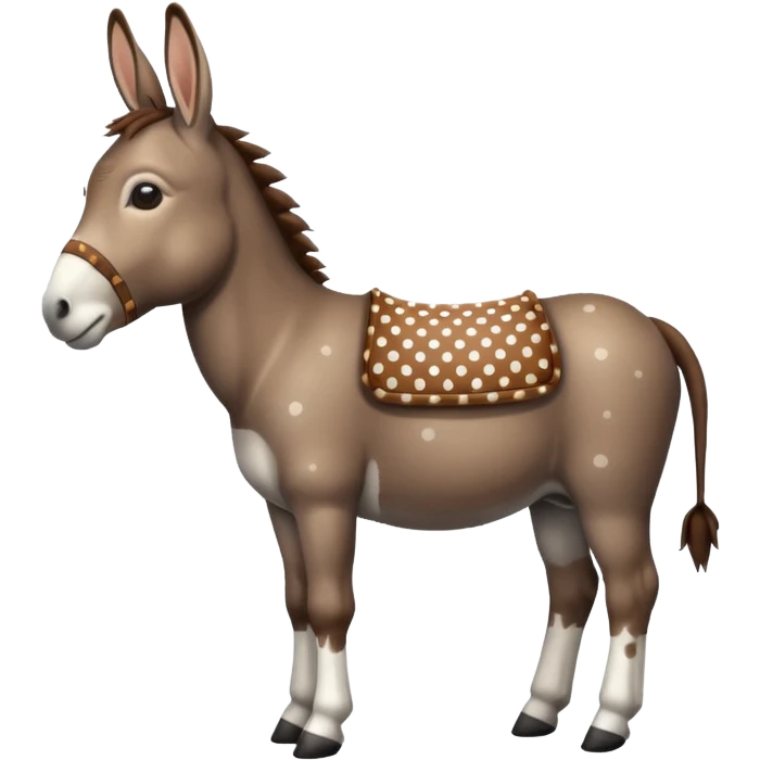 polka dots donkey full body emoji