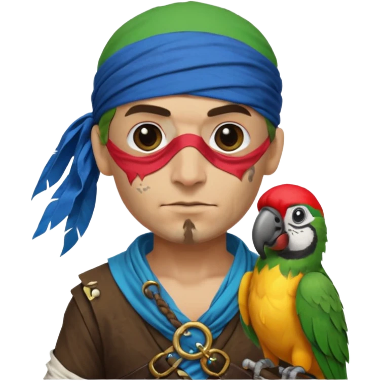 pirate and parrot emoji