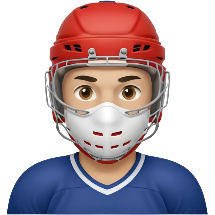 Hockey player with a mask emoji