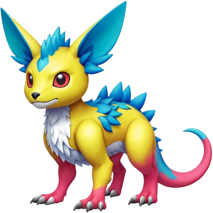 colorful Fakémon-Digimon-Fionbri-Trico-creature (full body) emoji