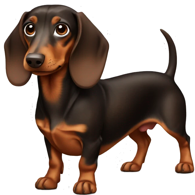 brown dachshund emoji