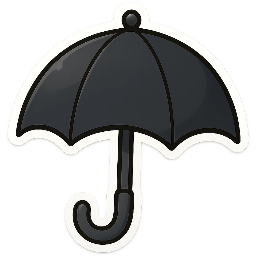 simple black umbrella emoji