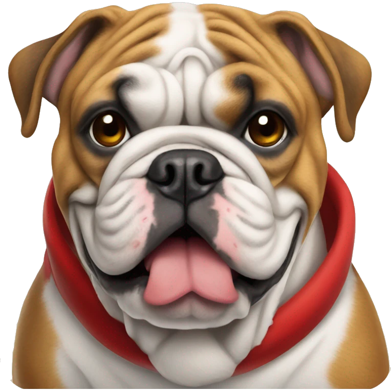 english bulldog in christmas costume  emoji