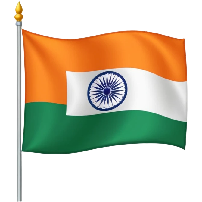 a flag with India Post logo emoji