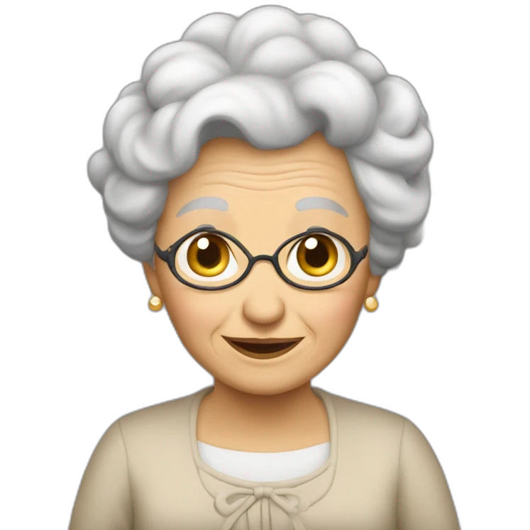 Une nonna qui prie emoji