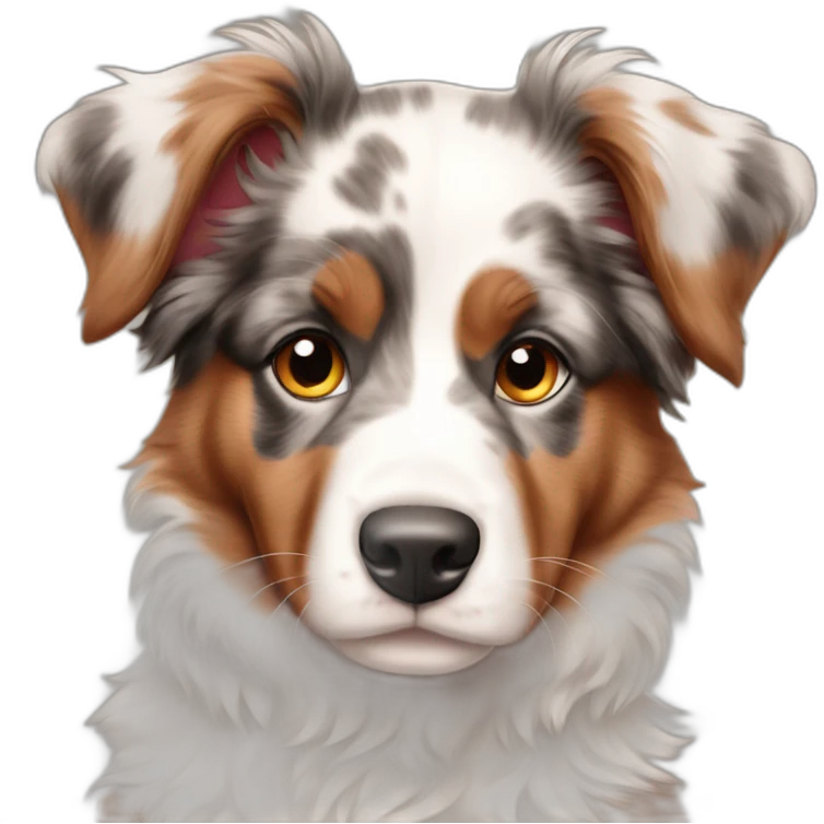 red merle aussie puppy emoji
