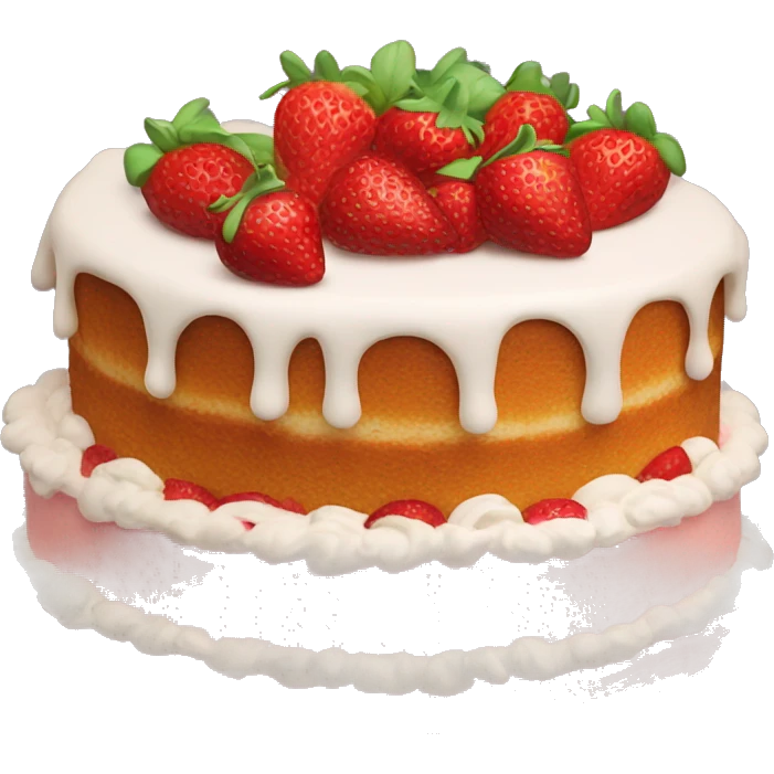 cake with strawberries emoji