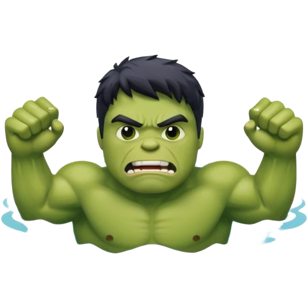 Hulk swimming emoji