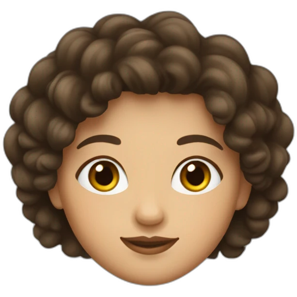 Fille brune aux cheveux bouclés emoji