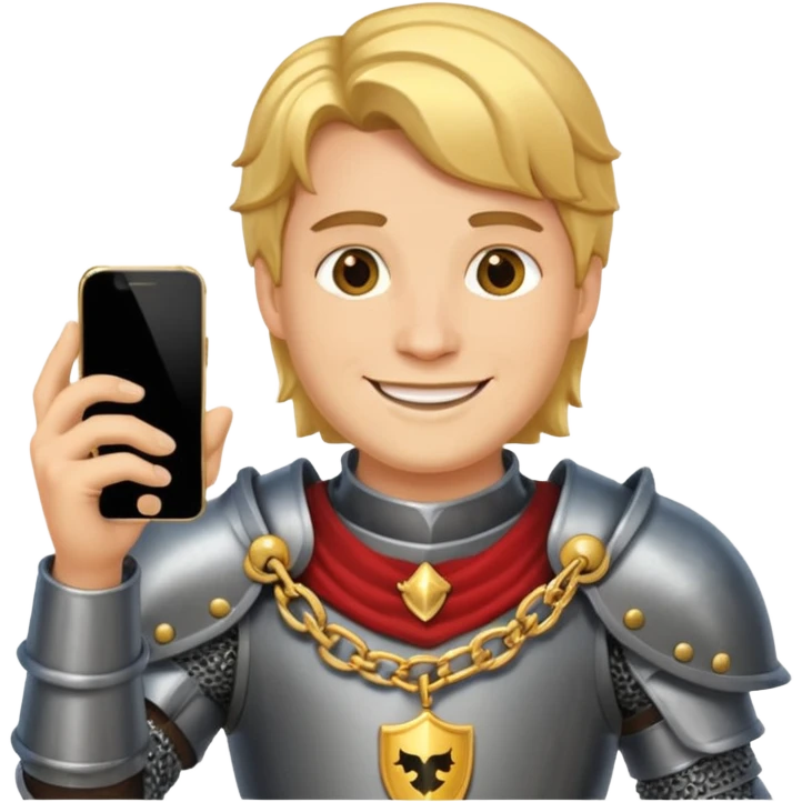 Knight gold chain phone emoji