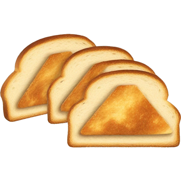 piece of toast cut into 4 triangles emoji