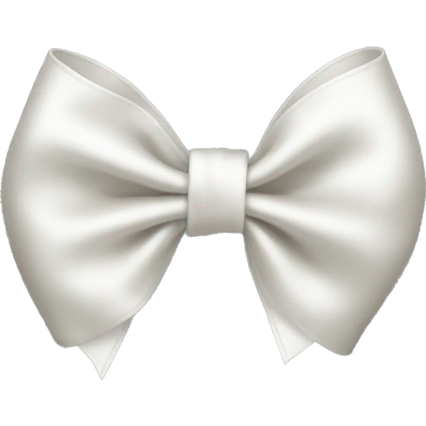 white satin bow emoji