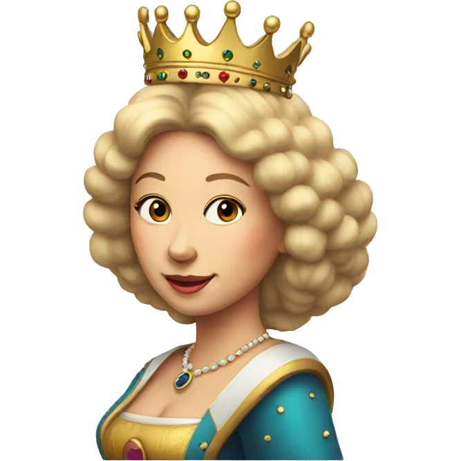 fun queen on a playing card emoji