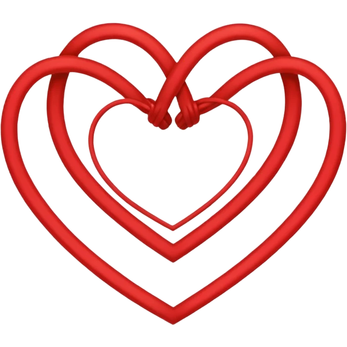 heart shaped red string emoji