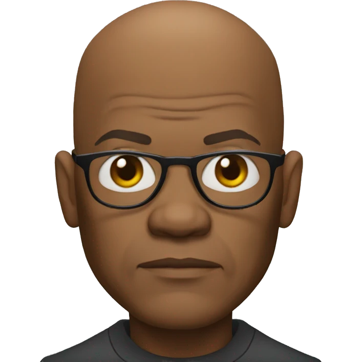 bald samuel l jackson serious emoji