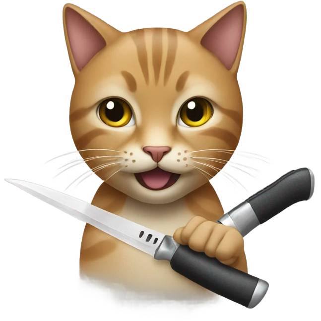 cat with knife emoji