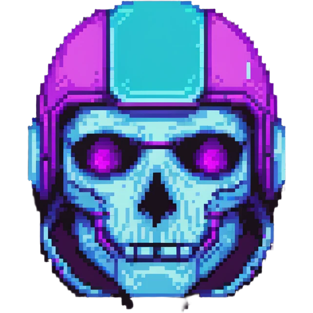 futuristic cyberpunk pixel art icon, vivid neon colors purple magenta cyan, minimal expressive design, 32x32, centered, high contrast, transparent background, no text, suitable for dark background, requested by user symbol emoji