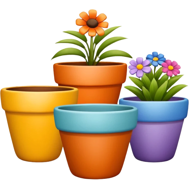 flower pots emoji