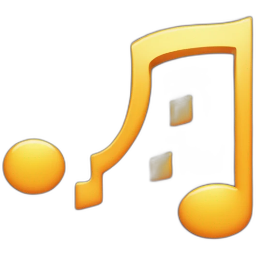quarter note that appears when "super-liking" a song emoji