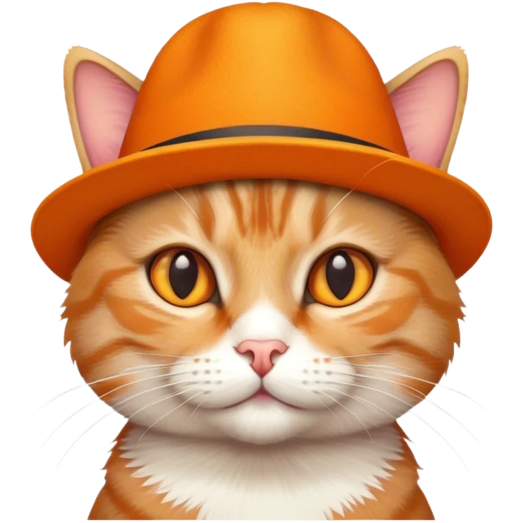 A cat with a hat emoji