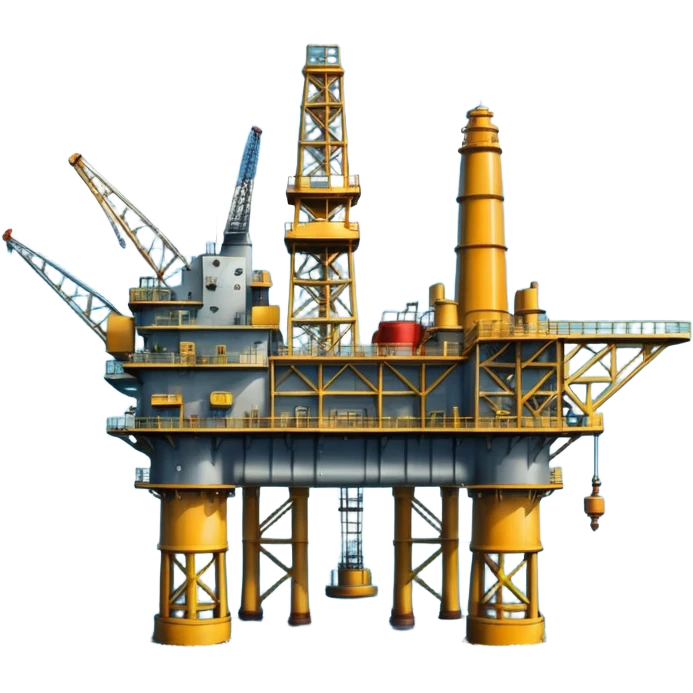 Oil platforms in the ocean beautiful big full scenic scenery full canvas emoji