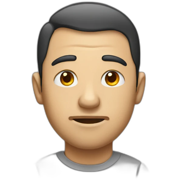 man with big distance between eyes emoji