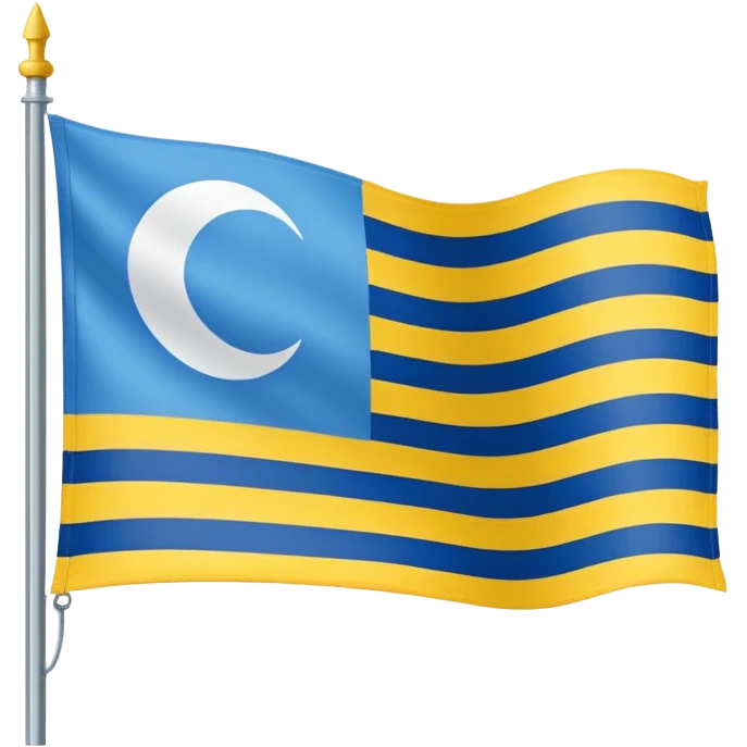 Flagge, gelb blau gestreift, horizontal  emoji