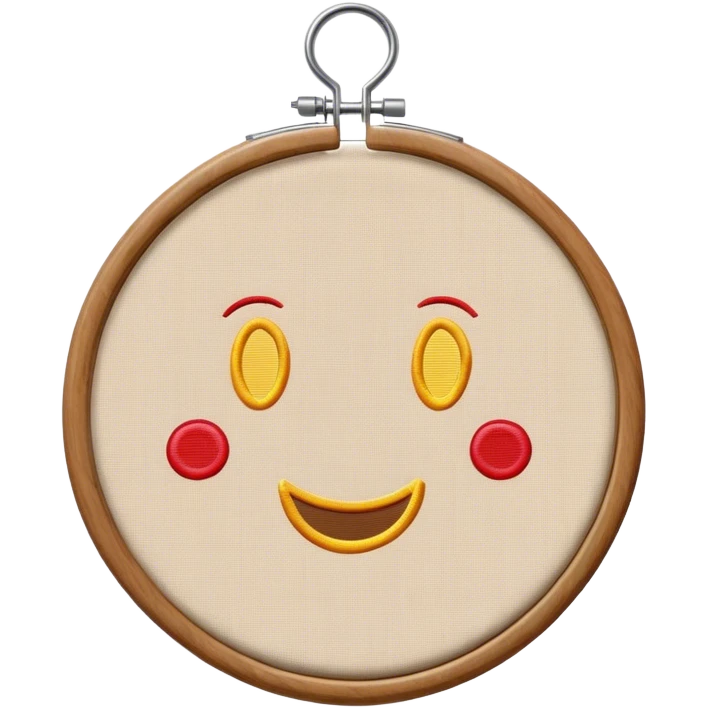 Embroidery hoop emoji