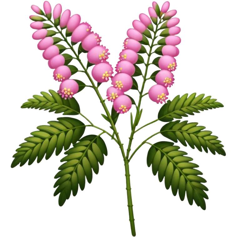 Pink Mimosa with flower  emoji