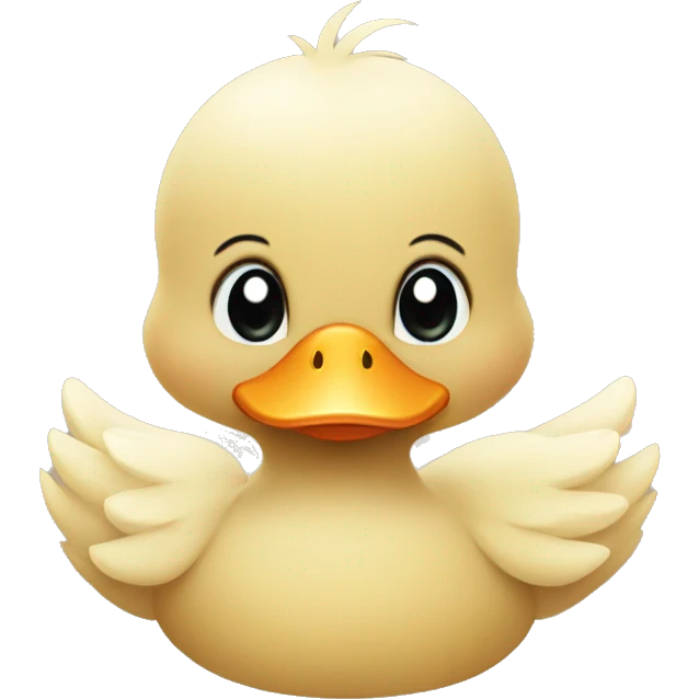Cute duck beige  emoji