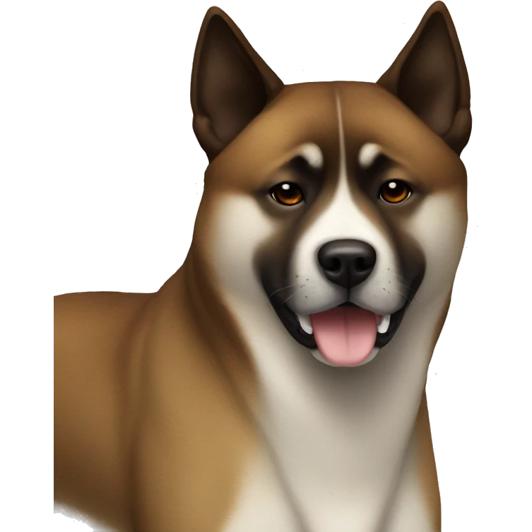 All Brown Fully Brindle Akita Inu skinny without white emoji